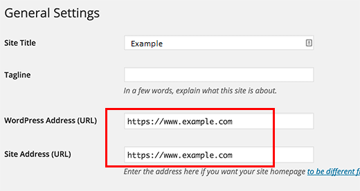 WordPress HTTPS urls