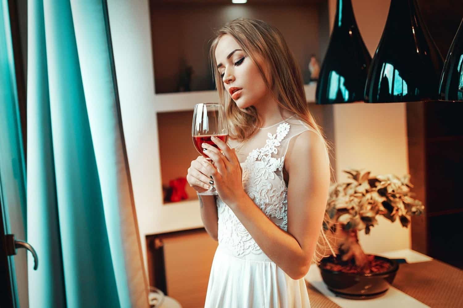 drinking wine