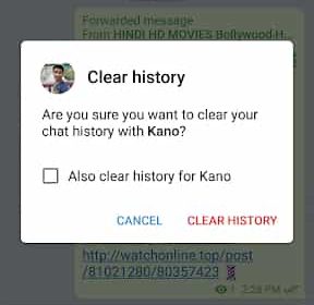 Clear history from Telegram
