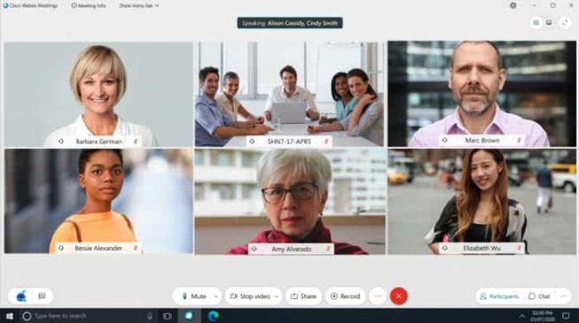 Cisco Webex Screen sharing